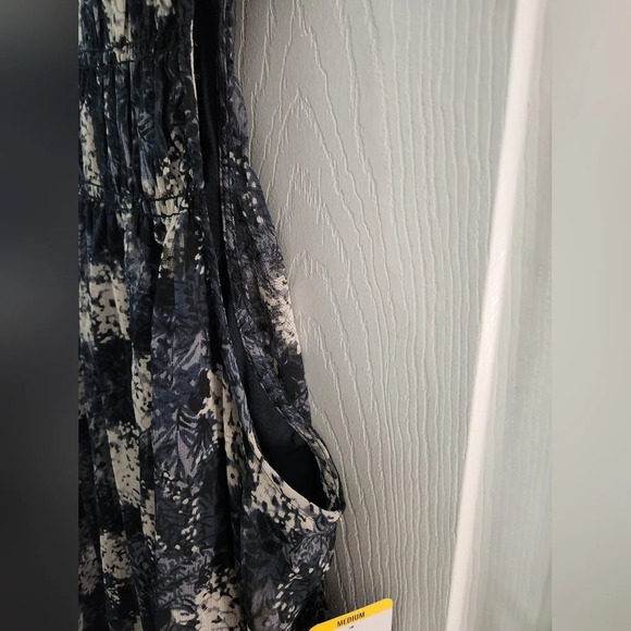 NWT Joie Thelen Baltic Blue sleeveless shift dress floral lace high neck medium - Picture 4 of 14